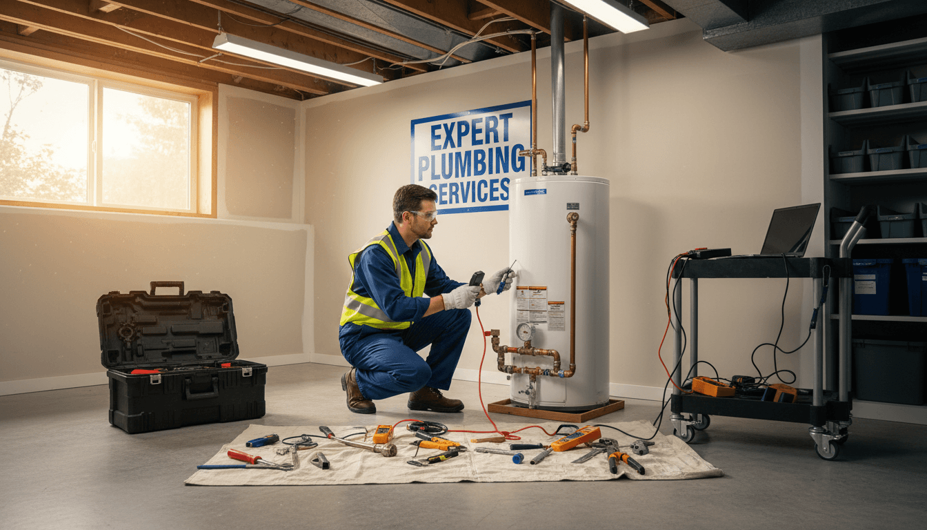 Water heater installation in a Toronto home