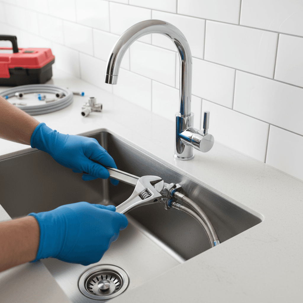 New kitchen faucet installed by Souter Plumbing
